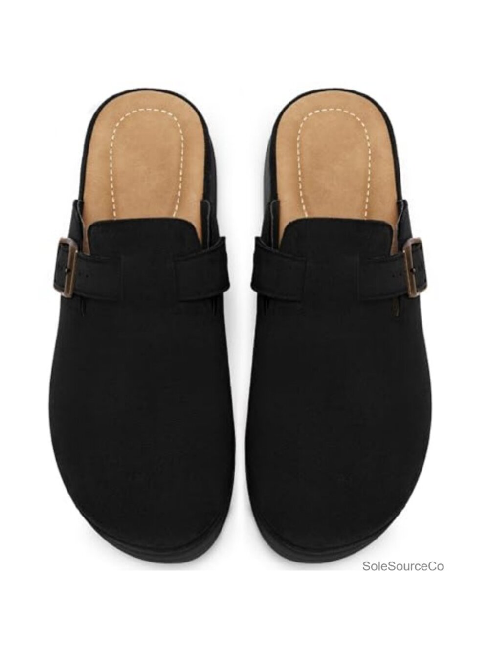 Women's Clogs Closed Toe Slip On Mules Adjustable Buckle Comfortable Footbed